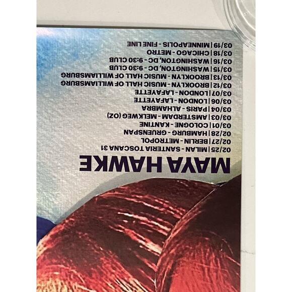 Very Rare Maya Hawke Signed Concert Gig Poster Stranger Things Robin - Picture 3 of 16